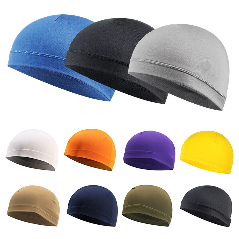 Quick Dry Skull Cap Motorcycle Cycling Moisture Wicking Helmet Liner Hat Men Cap