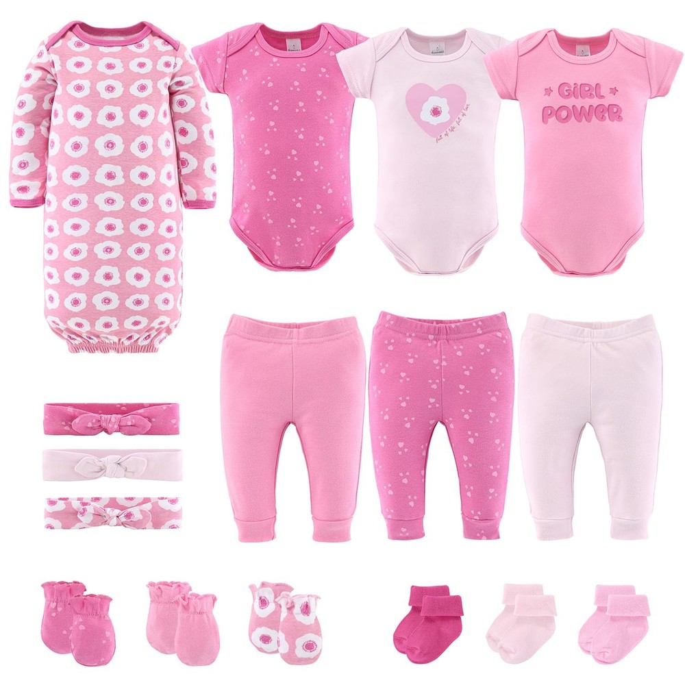 Baby Layette Gift Set for Girls - 16 Piece New Born Girl Gift Set, Baby Cloth...