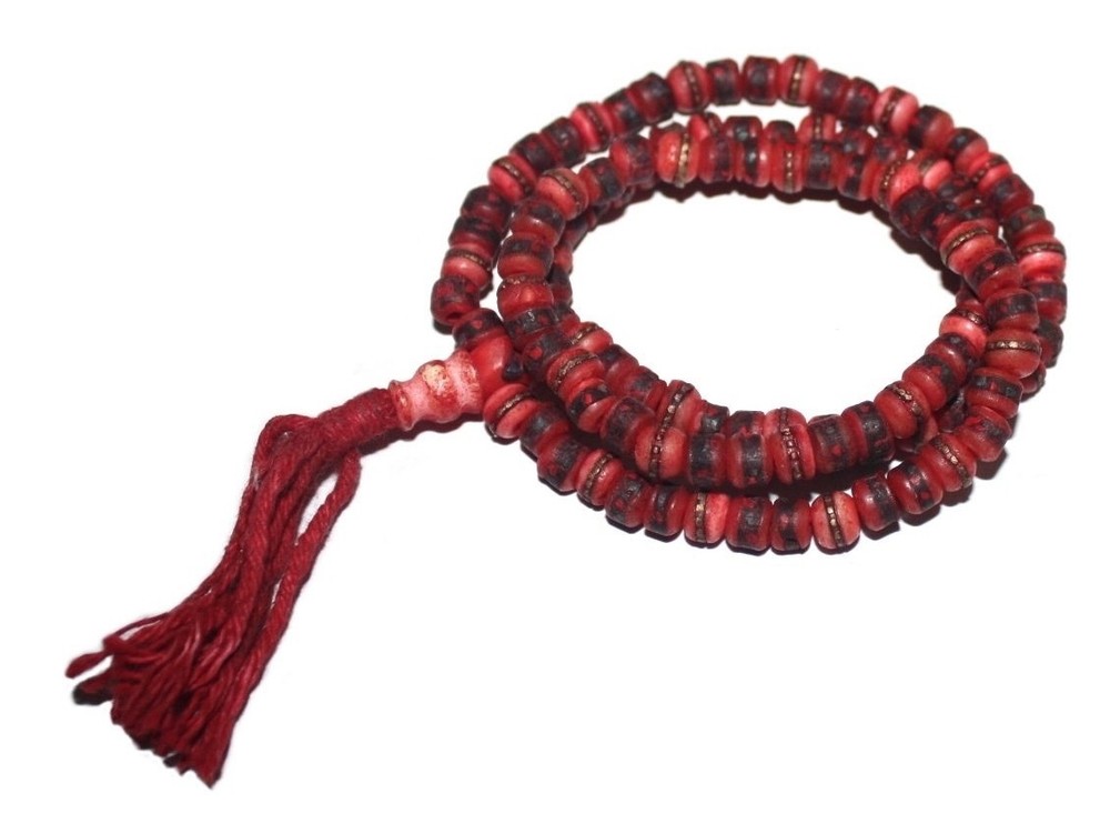 Small Tibetan Prayer beads Gypsy Necklace Prayer Mala Necklace Tribal Necklace B