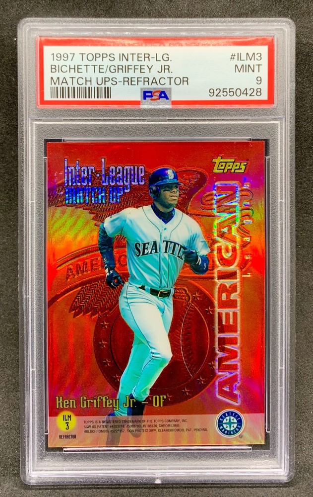 1997 Topps Ken Griffey Bichette Inter League Match Ups Refractor SP PSA 9 Mint Condition