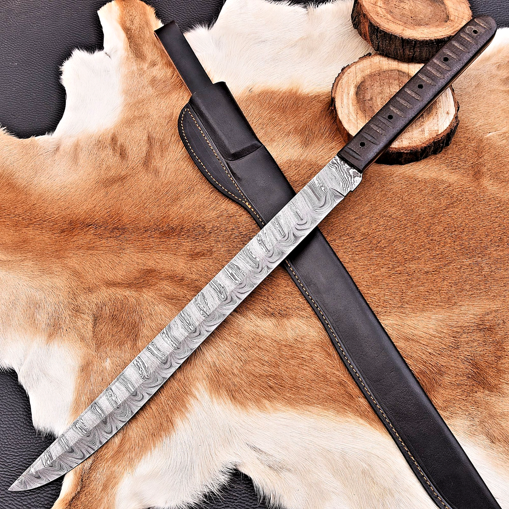 Custom Hand Made Damascus Samurai Sword / Hand Forged Damascus Steel Blade 2880