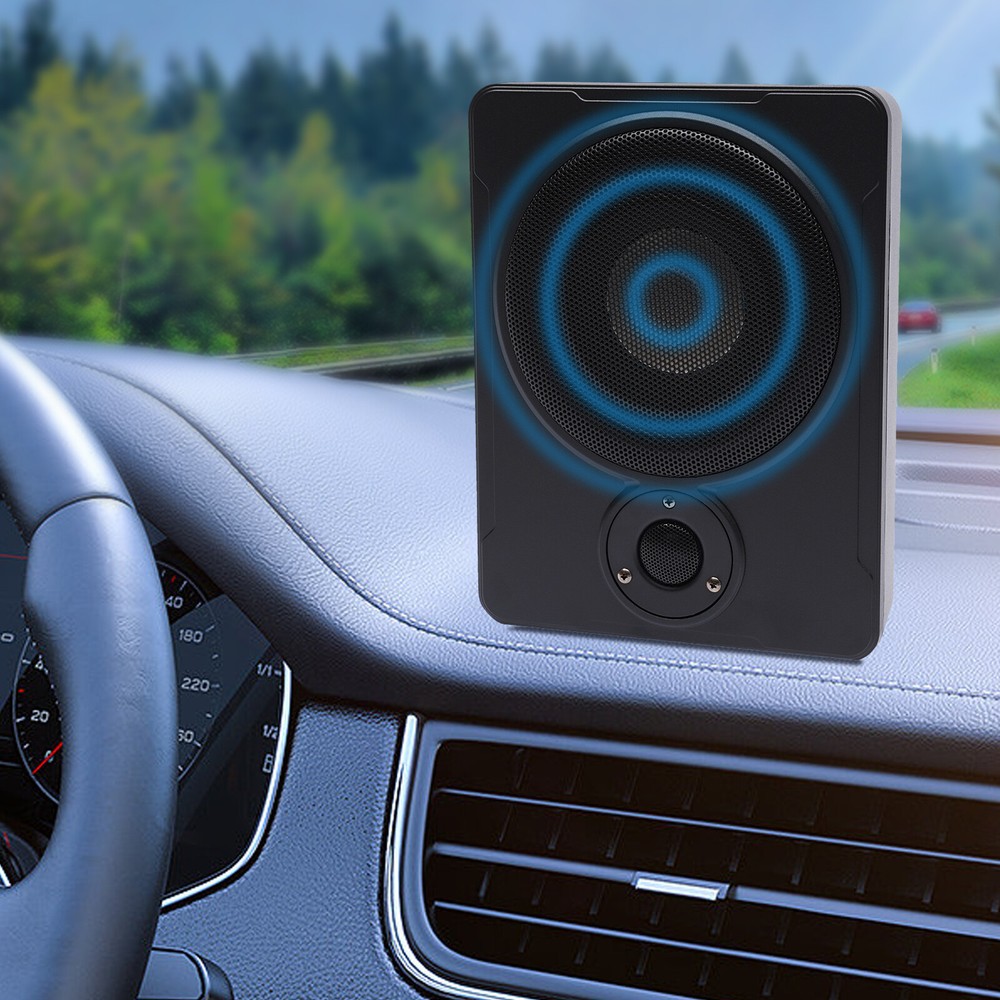 600W Speaker Slim Under-Seat Subwoofer Powered Car Truck Sub w/ Amp Kit