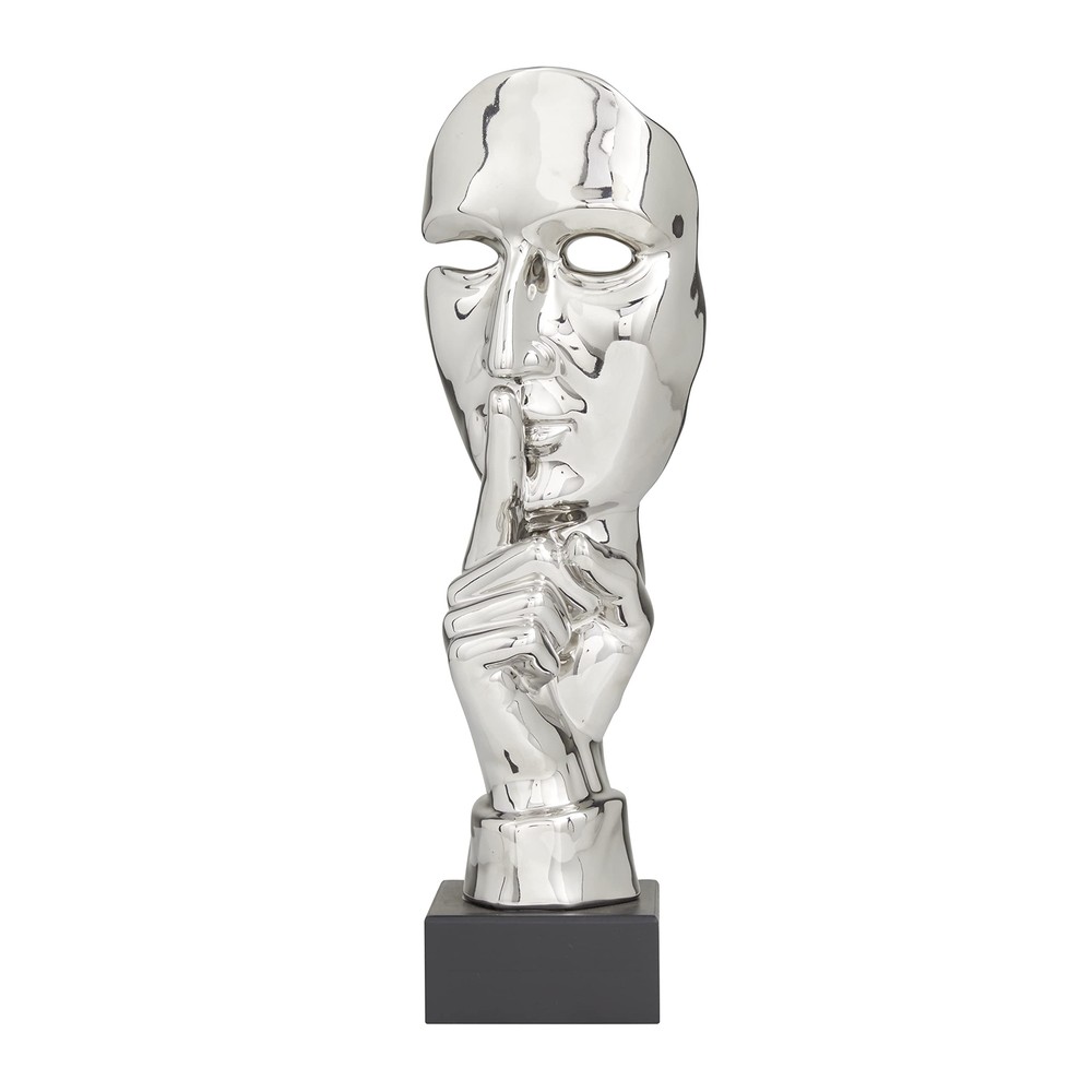 Polystone Decorative Sculpture Quiet Gesture Home Decor Statue, Accent Figuri...