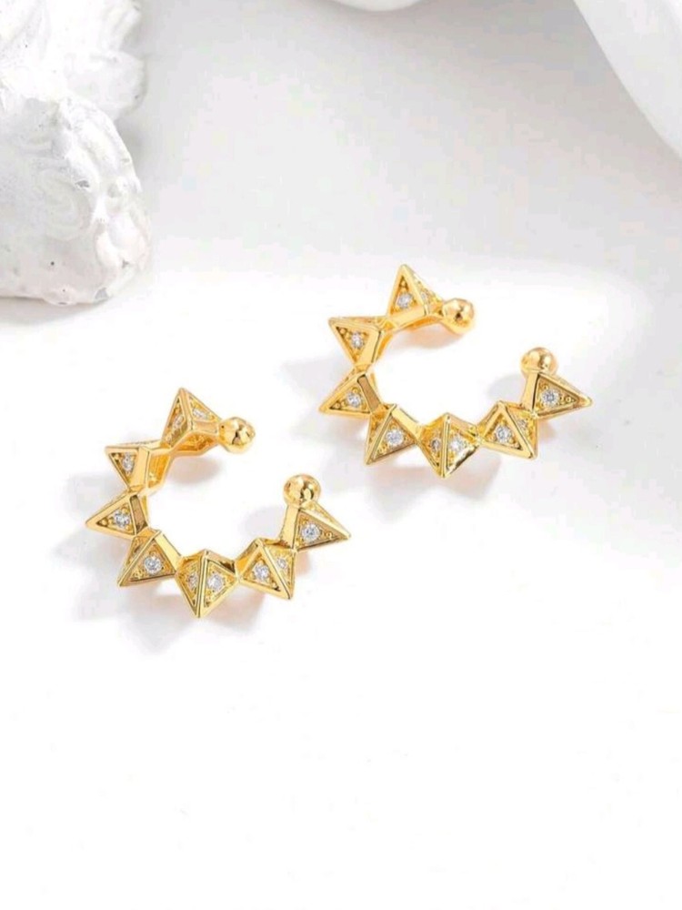 14K Gold Punk Ear Cuff Minimalist Irregular Jewelry Gift for Women  