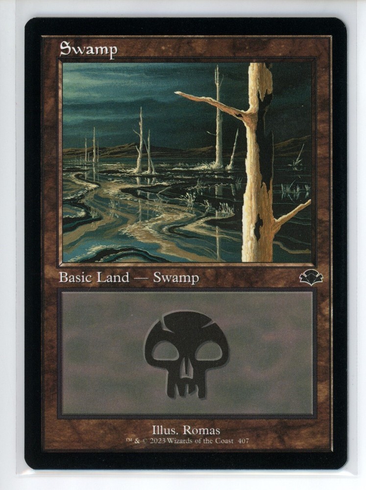 SWAMP (407) (RETRO FRAME) Dominaria Remastered #407 DMR(NM+)(MTG)