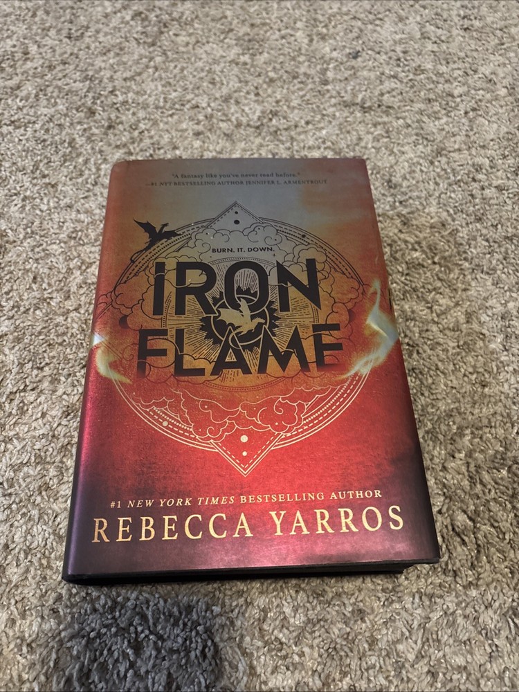 Iron Flame by Rebecca Yarros - Black Sprayed Edges - Hardcover (1st Edition)