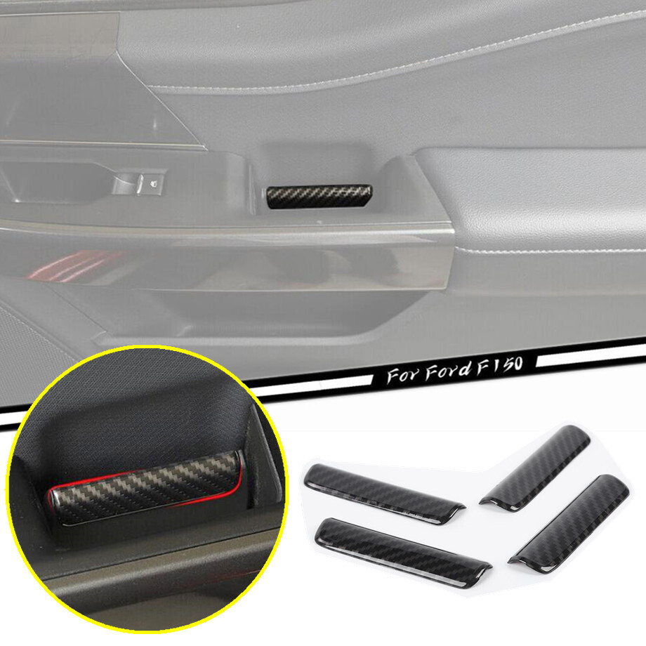 Car Inner Door Handle Trim Strips For Ford F150 21-2023 Accessories Carbon Fiber