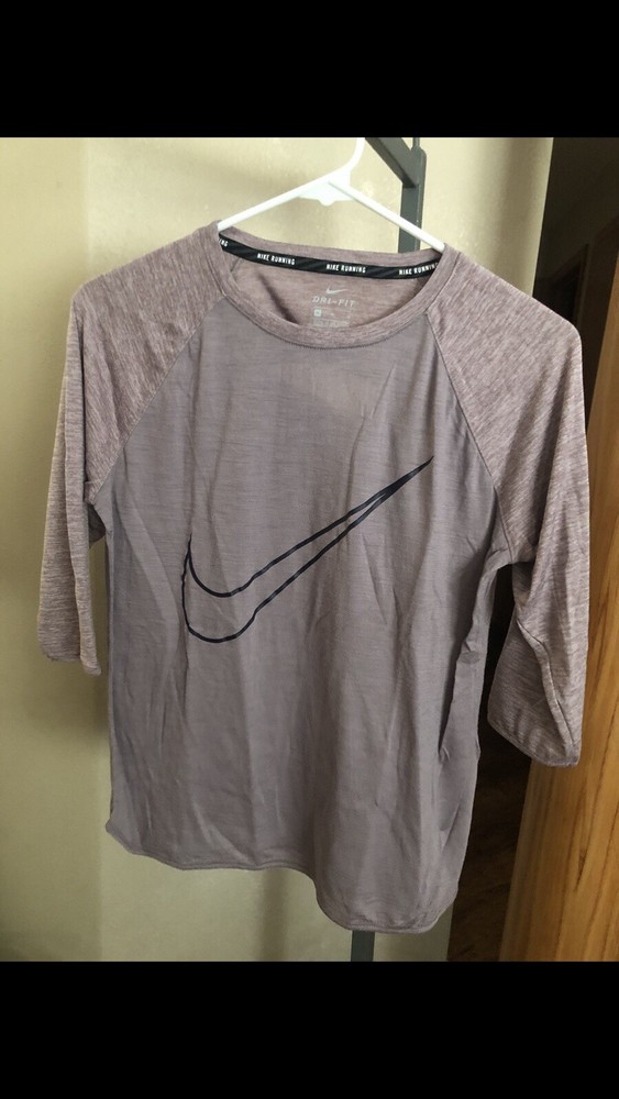 Women's NIKE Running Drifit Top 3/4 Sleeves size M VGUC!
