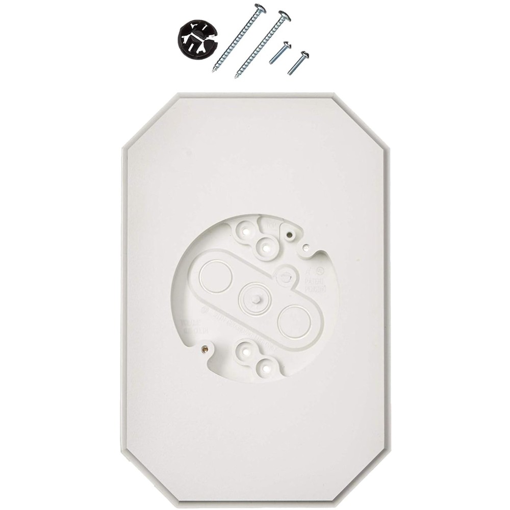 Compact White Siding Mount for 1/2