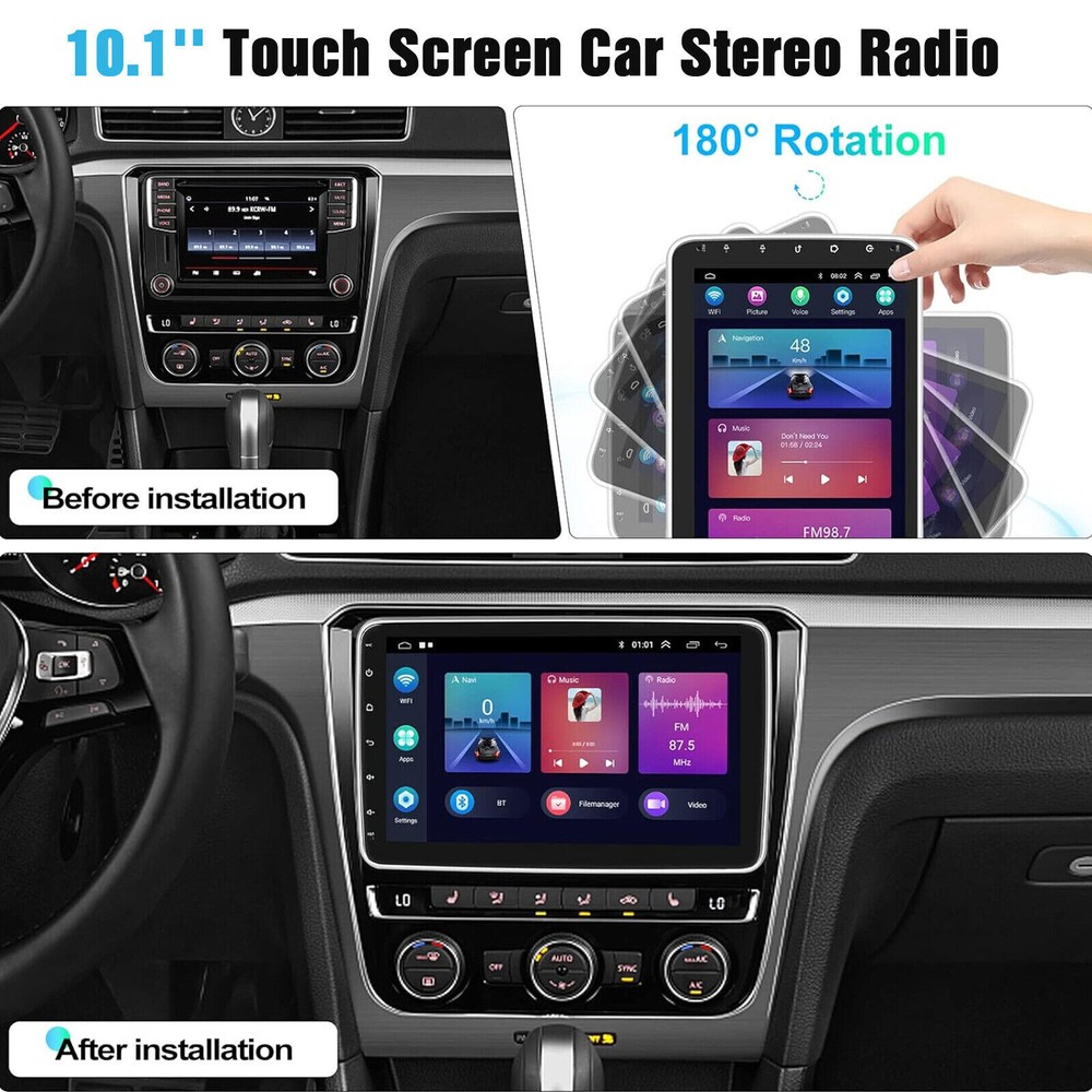 10-Inch Android 13 Car Stereo with GPS WiFi Double Din Touch Screen