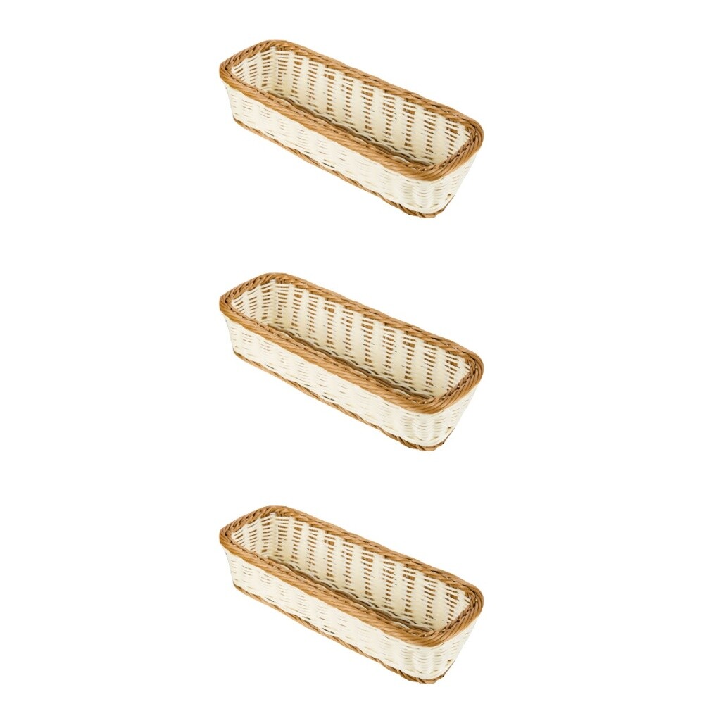 3 Pcs Dishwasher Basket for Utensils Fruit Imitation Rattan