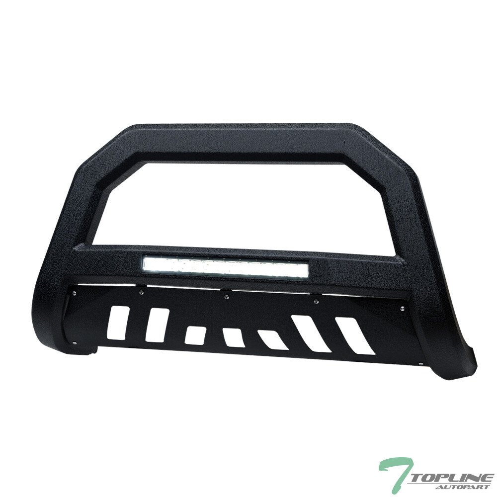 Topline For 2002-2009 Dodge Ram AVT Aluminum LED Bull Bar Guard - Textured Black