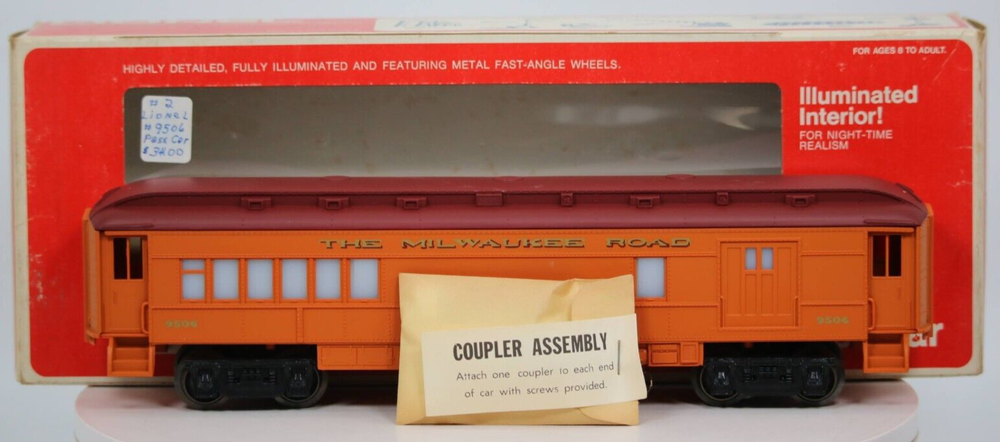Lionel O Gauge Milwaukee Road Combine Car 6-9506 1:48 Scale NOS LN/Box