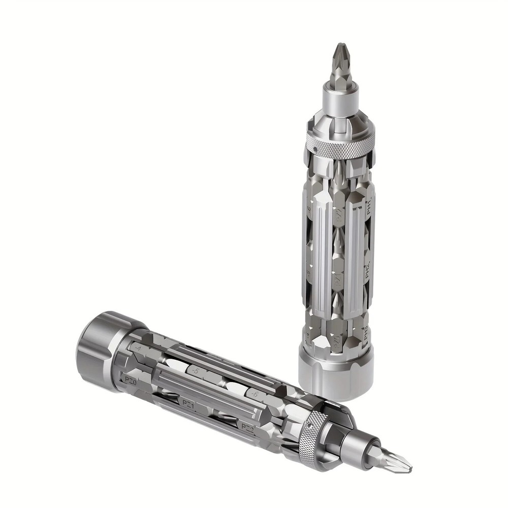 Compact EDC Magnetic Screwdriver Set with Torx Phillips Hex Bits  