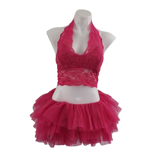 Pink Rave Glo Party TuTu Festival Costume Outfit