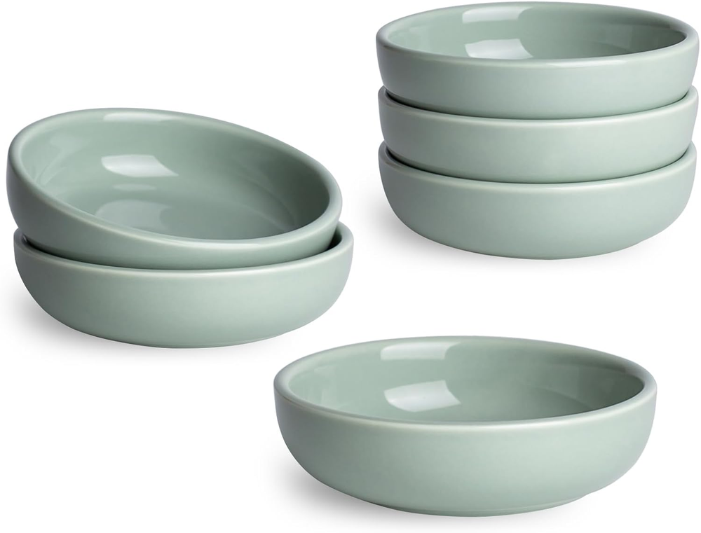Ceramic Dipping Bowls Set of 6, Soy Sauce Dish, 3 Oz Dip Bowls, Mini Pinch Bowls