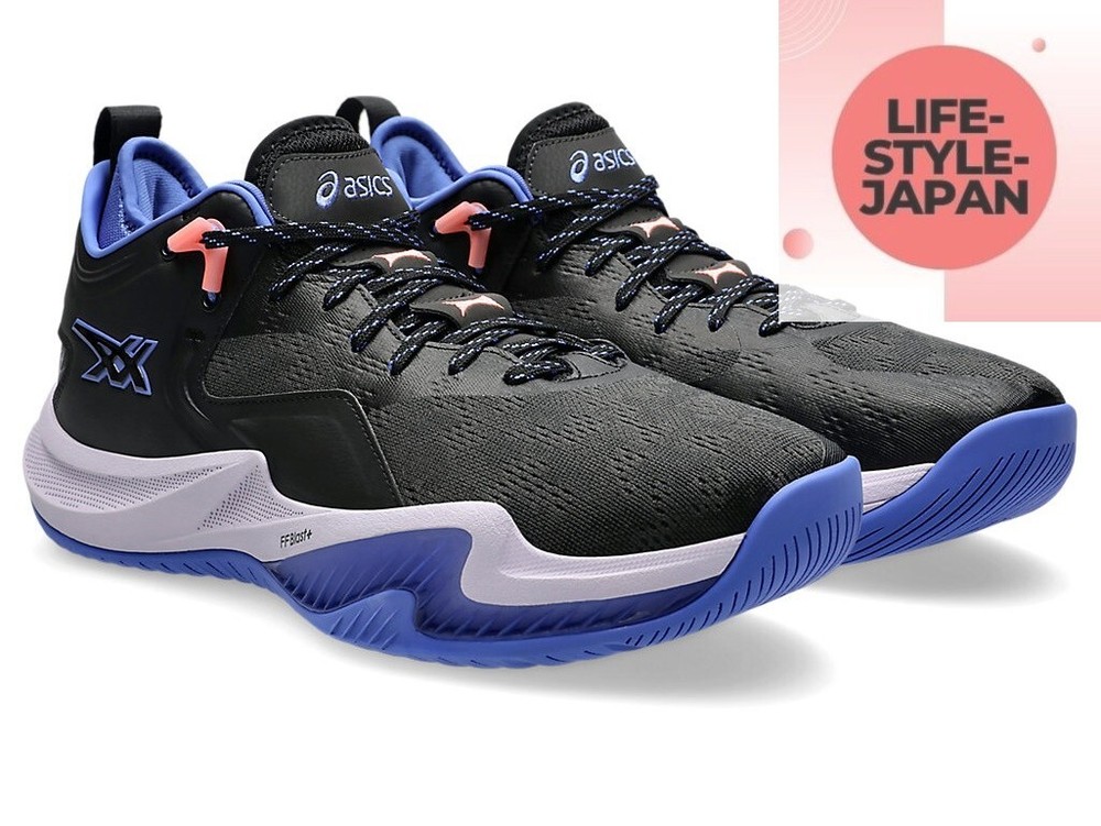 Zapatilla deportiva de baloncesto unisex negra/zafiro ASICS NOVA SURGE LOW 2 1061A051 001