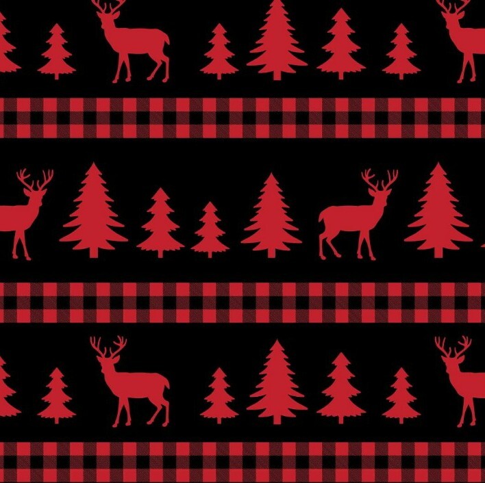 Seasonal Forest Plaid 100% Cotton Fabric 1 Yard Precut by David Textiles-image