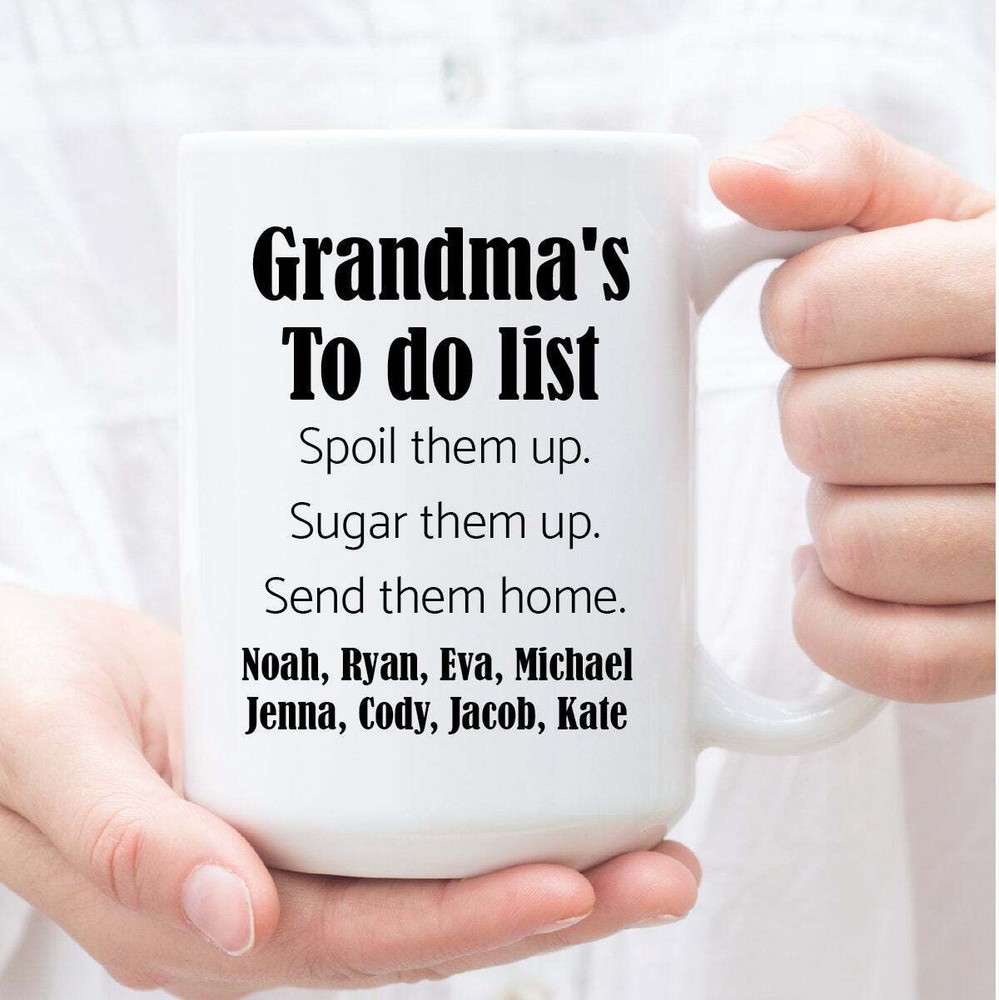Funny Personalized Cup For Grandma Custom Coffee Mug For Grandma Christmas Gift