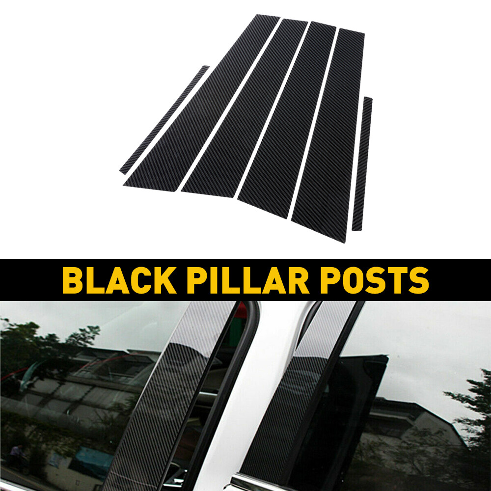 6X Black Pillar Post For 2011-2021 Dodge Charger Door Trim Cover Car Accessories