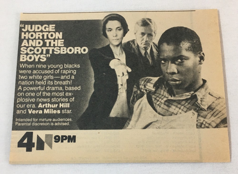 1977 NBC TV Movie Ad Judge Horton and the Scottsboro Boys Starring Vera Miles