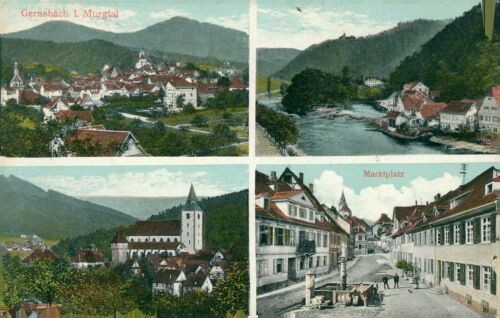 Postcard Gernsbach in the Murgtal 1914 (No.751)
