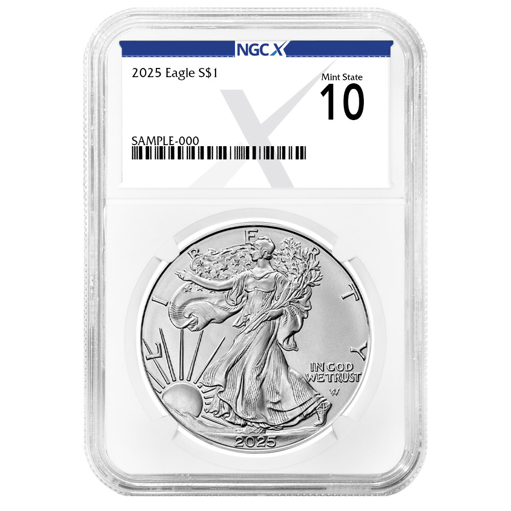 2025 $1 1-oz American Silver Eagle NGCX MS10 X Label