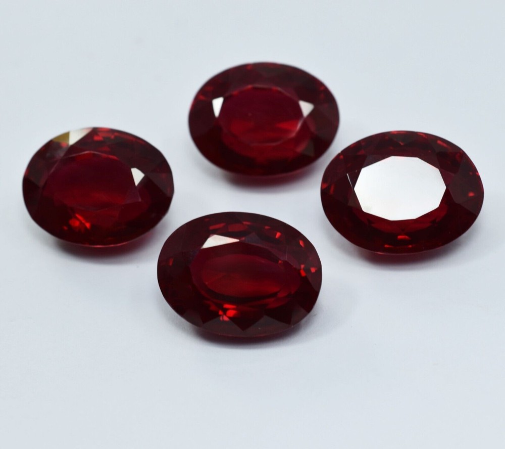 Certified Natural Ruby Pigeon Blood Red Oval Loose Gemstones 120 Ct