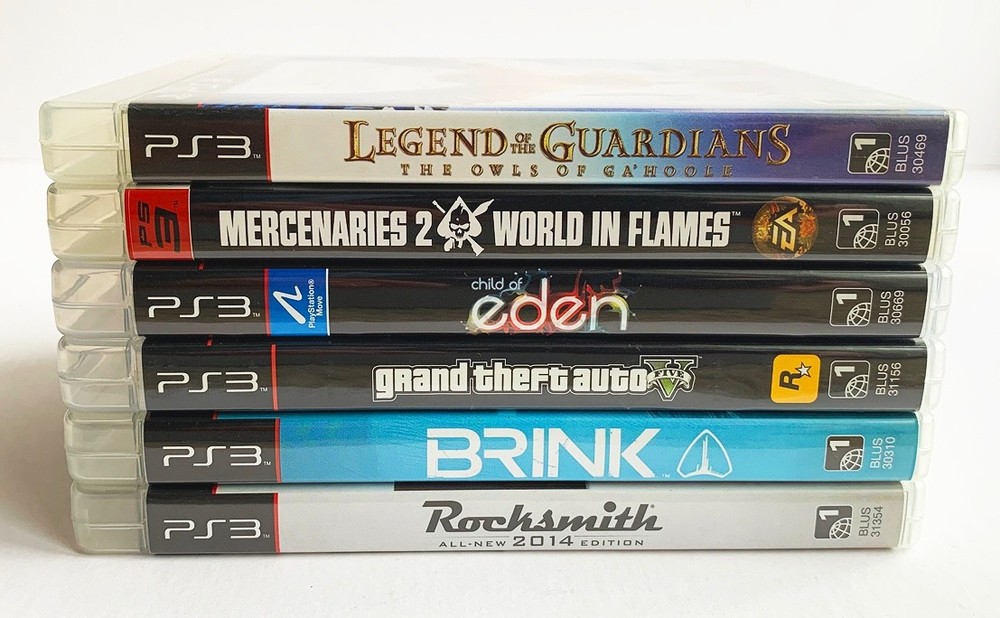 PS3 Video Game Lot! Grand Theft Auto 5, Brink, Mercenaries 2, Child of Eden...