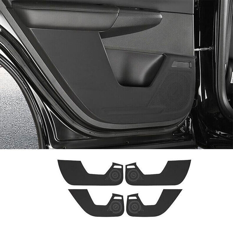 For Honda CR-V 2023-2025 Black Leather PU Side Door Bottom Anti Kick Trim Cover