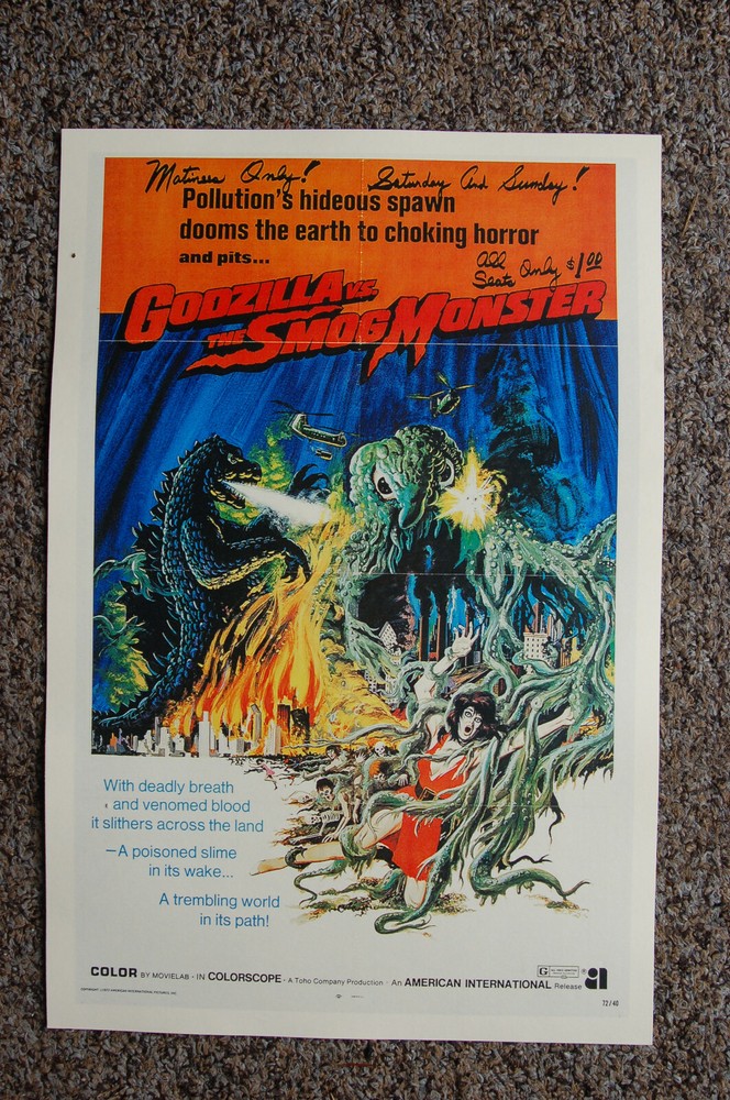 Godzilla vs the Smog Monster Lobby Card Movie Poster #1