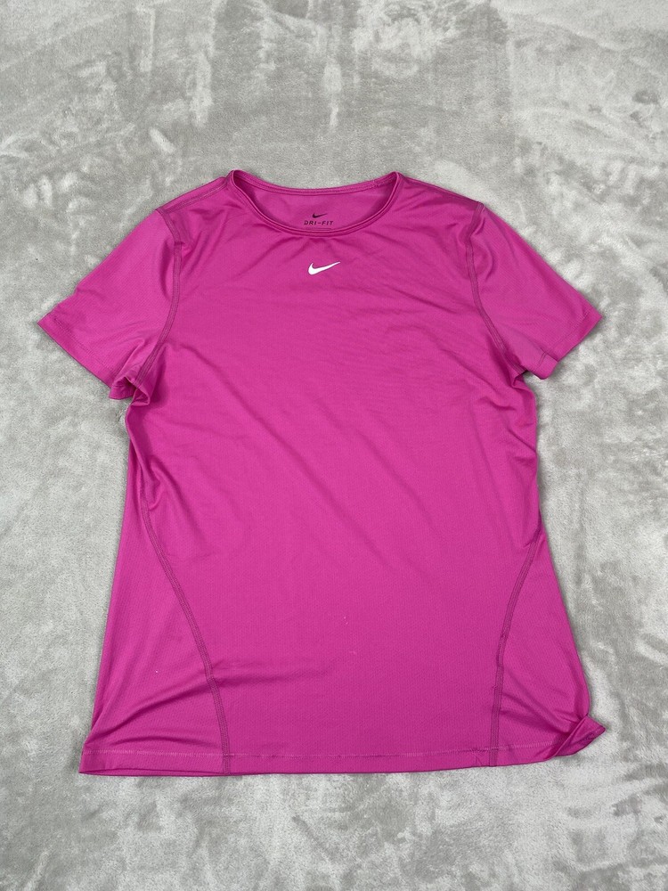 Nike Women’s Dri-fit Pink Athletic Shortsleeve Top Size Large