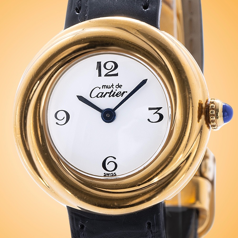 Cartier Must de Cartier Trinity Quartz Gold-Plated Vintage Ladies Watch