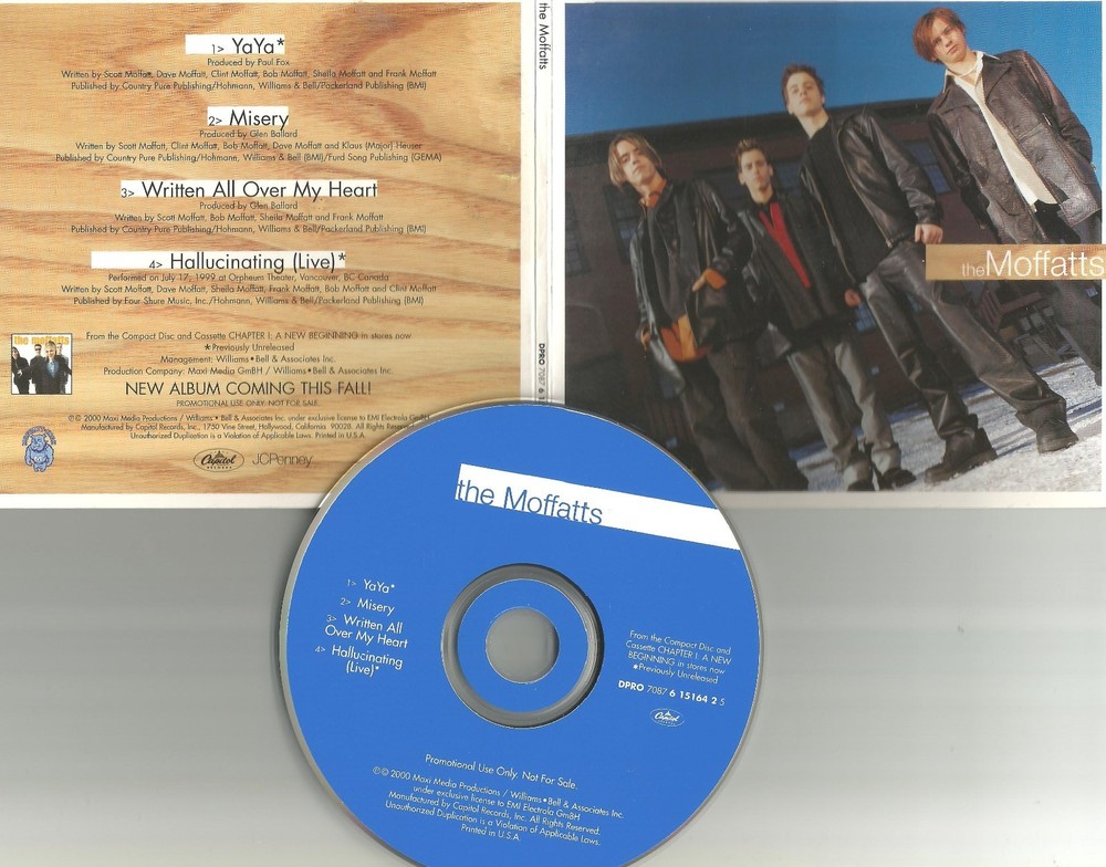 THE MOFFATTS Sampler w/ UNRELEASED & LIVE TRK PROMO Ultra Limted CD Single