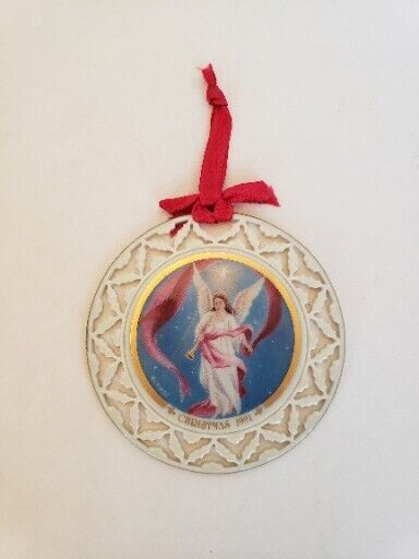 Lenox 1991 Double-Sided Angel Trumpet Christmas Ornament