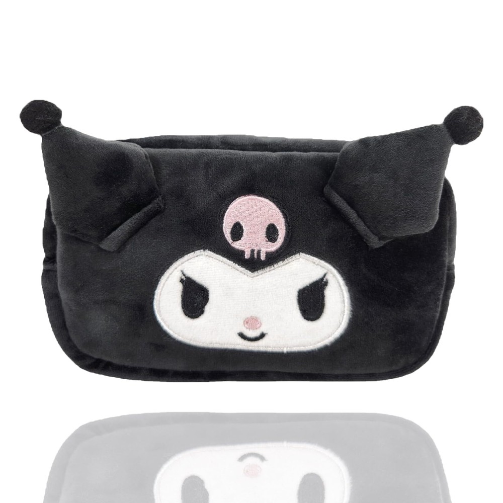Cartoon Cosmetic Bag With Zipperkawaii Plush Makeup Bagcute Brush Organizer Toil