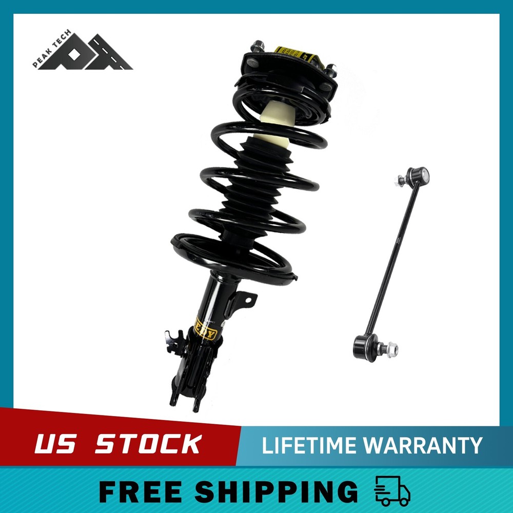 Left Front Strut & Sway Bar Kit for 97-01 Toyota Camry 99-03 Solara L4 Engine