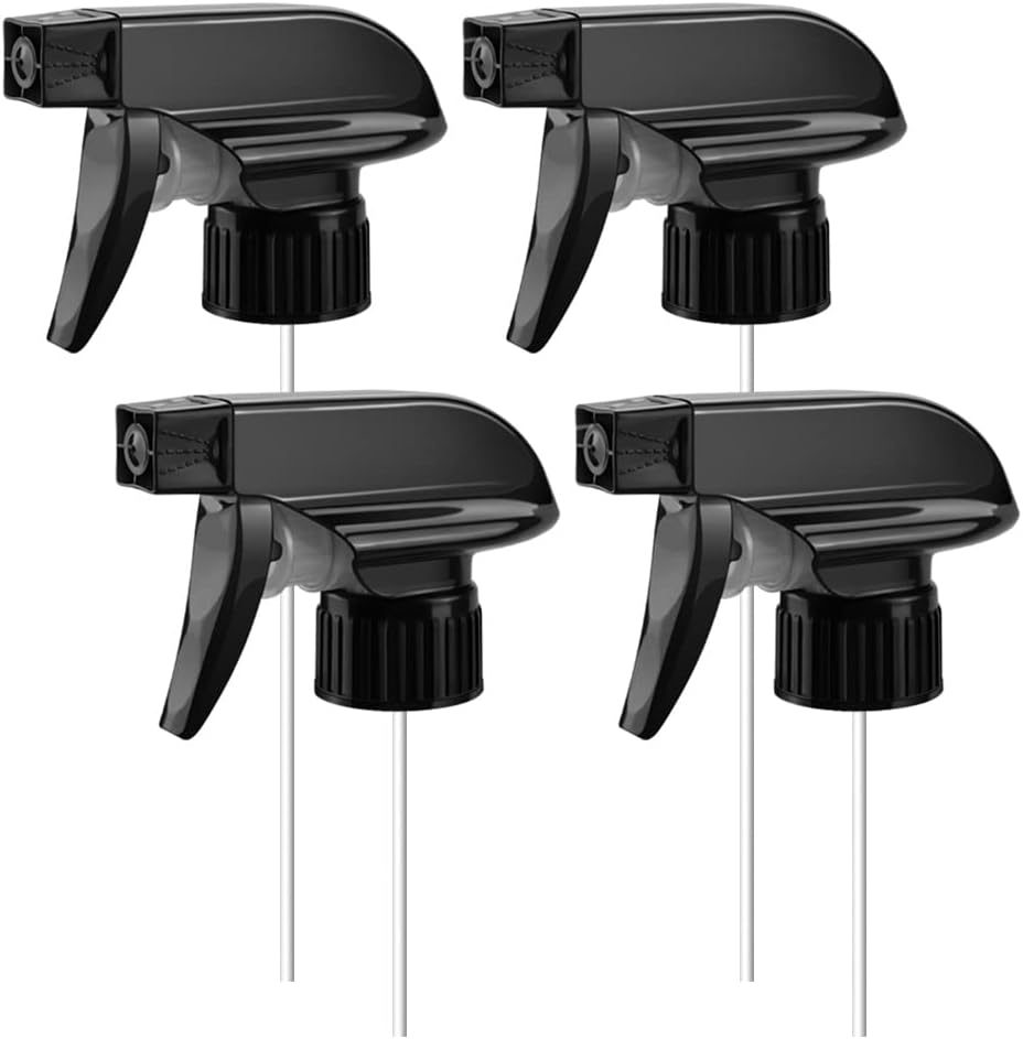 4 Pack Sprayer Bottle Nozzle Heads Replacements for 8 Oz / 16 Oz Glass Plastic S