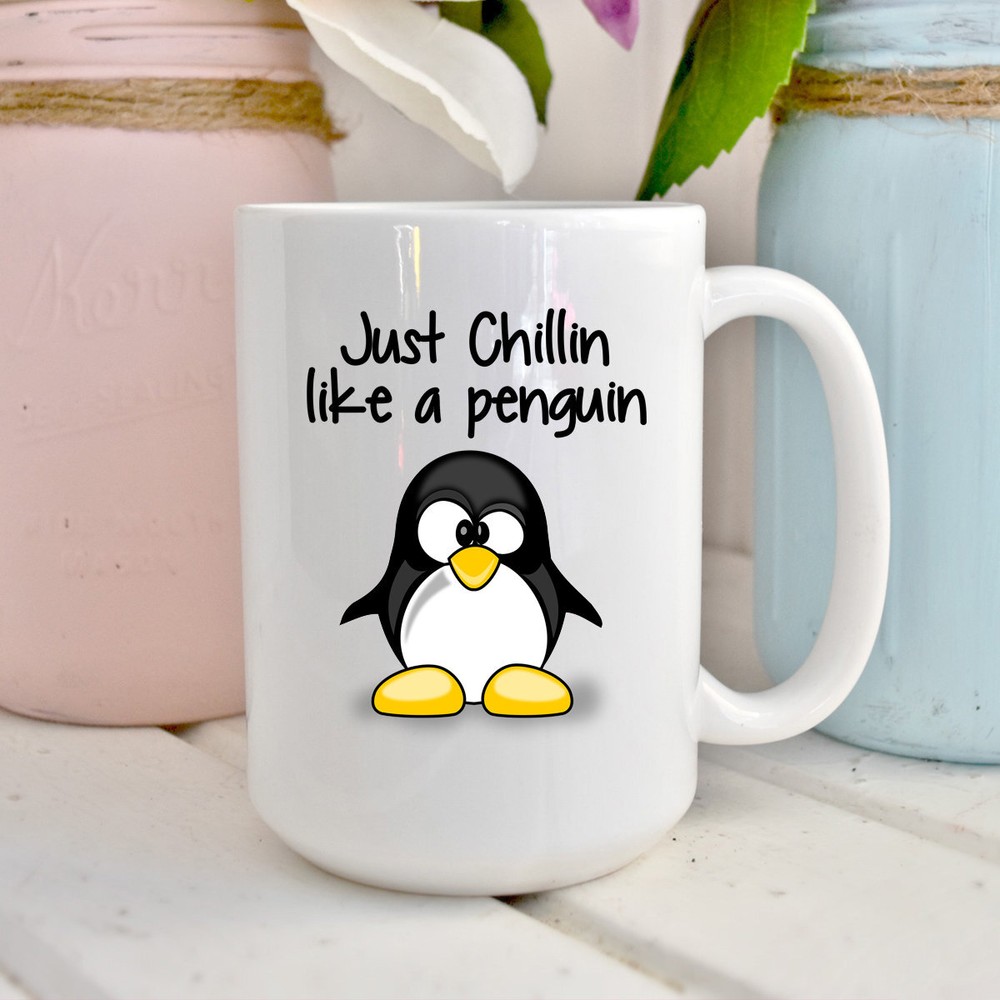 Chillin Penguin Coffee Mug - Cute Penguin Gift Idea