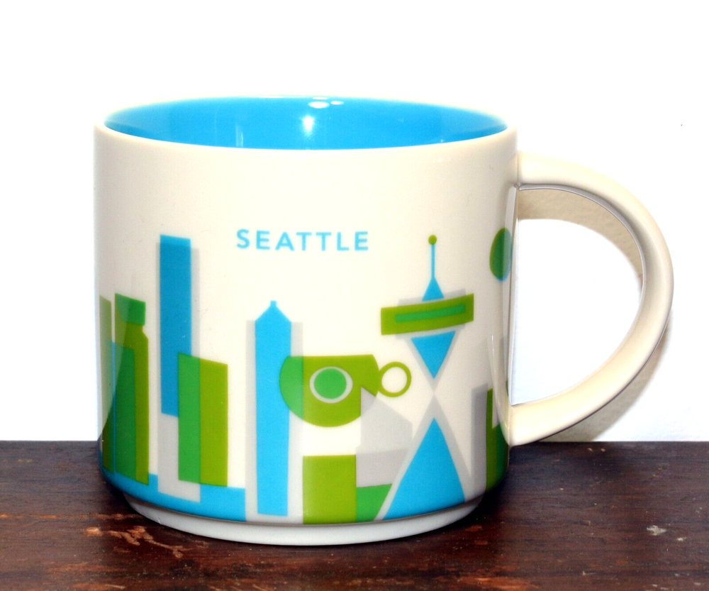 Starbucks You Are Here Seattle Washington 14 Oz Coffee Mug 2015 Limited Edition