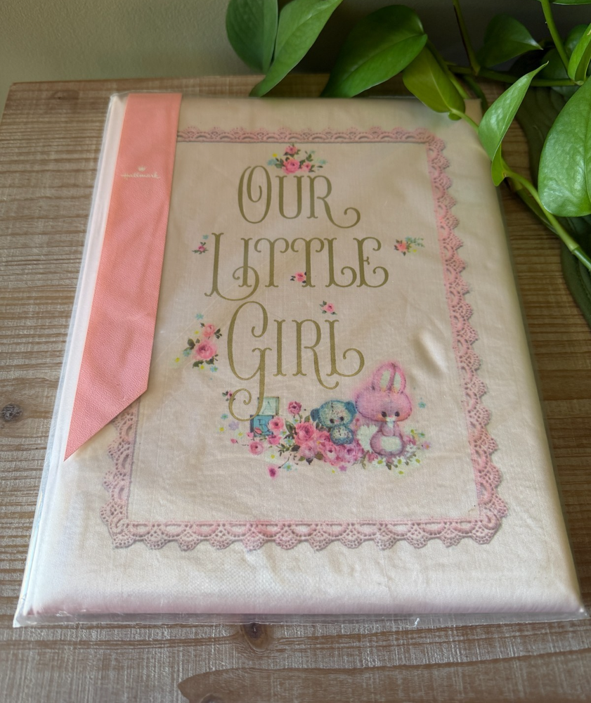 Vintage Hallmark Our Little Girl Baby Keepsake Record Memory Book Unused