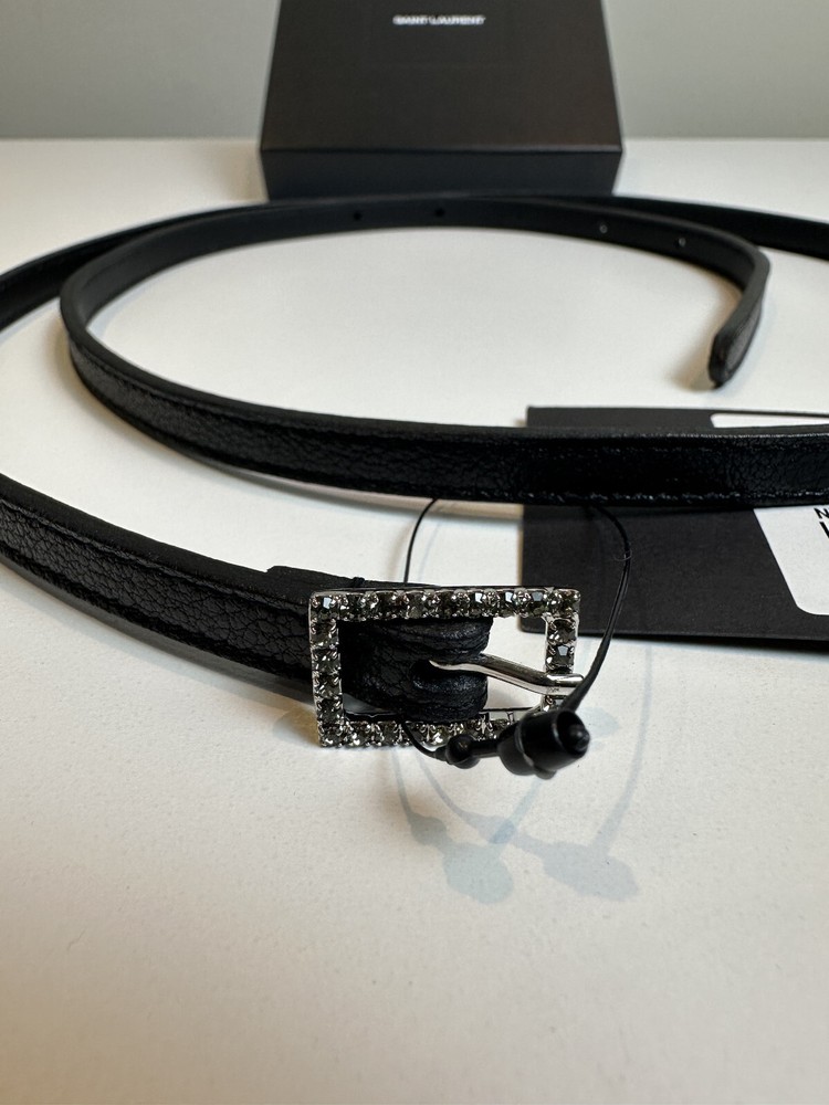 NWT Saint Laurent Crystal Skinny Belt Size 90
