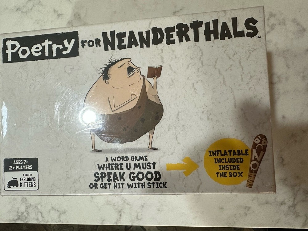 Exploding Kittens Neanderthals Word Card Game for Creative Fun