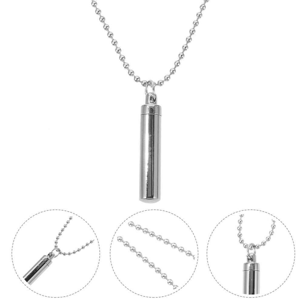 Creepy Gothic Role-Play Prop Urn Pendant Necklace with Disturbing Facial Detail