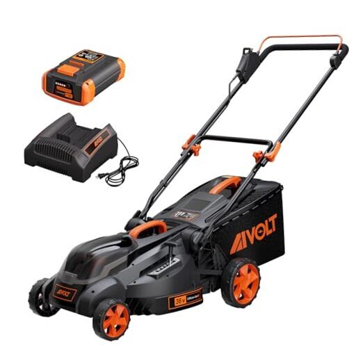 Cordless Lawn Mower Battery Powered 16-inch Brushless Lawn Mowers Walk 16inch