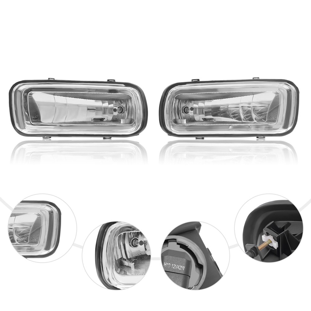 Pair Fog Lights For 2004 2005 2006 Ford F-150 Front w/ Mounting Bracket Lamps