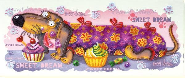 Bead embroidery kit Sweetheart needlework kit Art canvas beadwork pattern