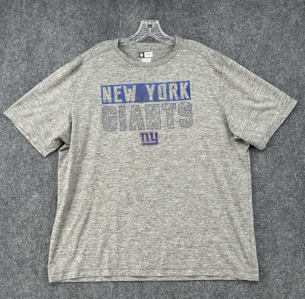 NFL Team Apparel TX3 Cool NY Giants Men’s XL Gray Crew Neck Short Sleeve