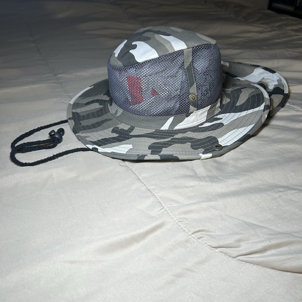 Grey Camo Bucket Hat for Hunting Fishing Hot Weather Large Adult