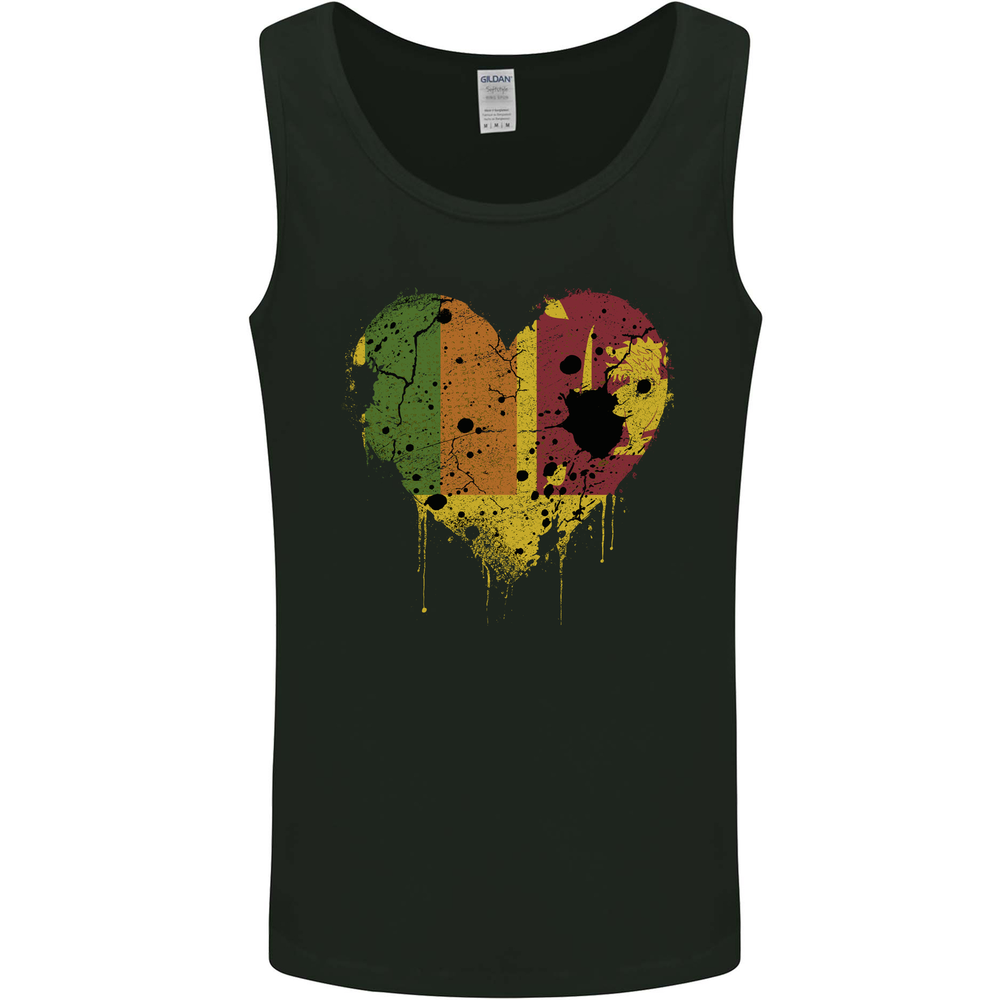 Love Sri Lankan Flag Sri Lanka Day Football Mens Vest Tank Top